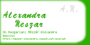 alexandra meszar business card