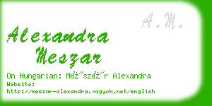 alexandra meszar business card